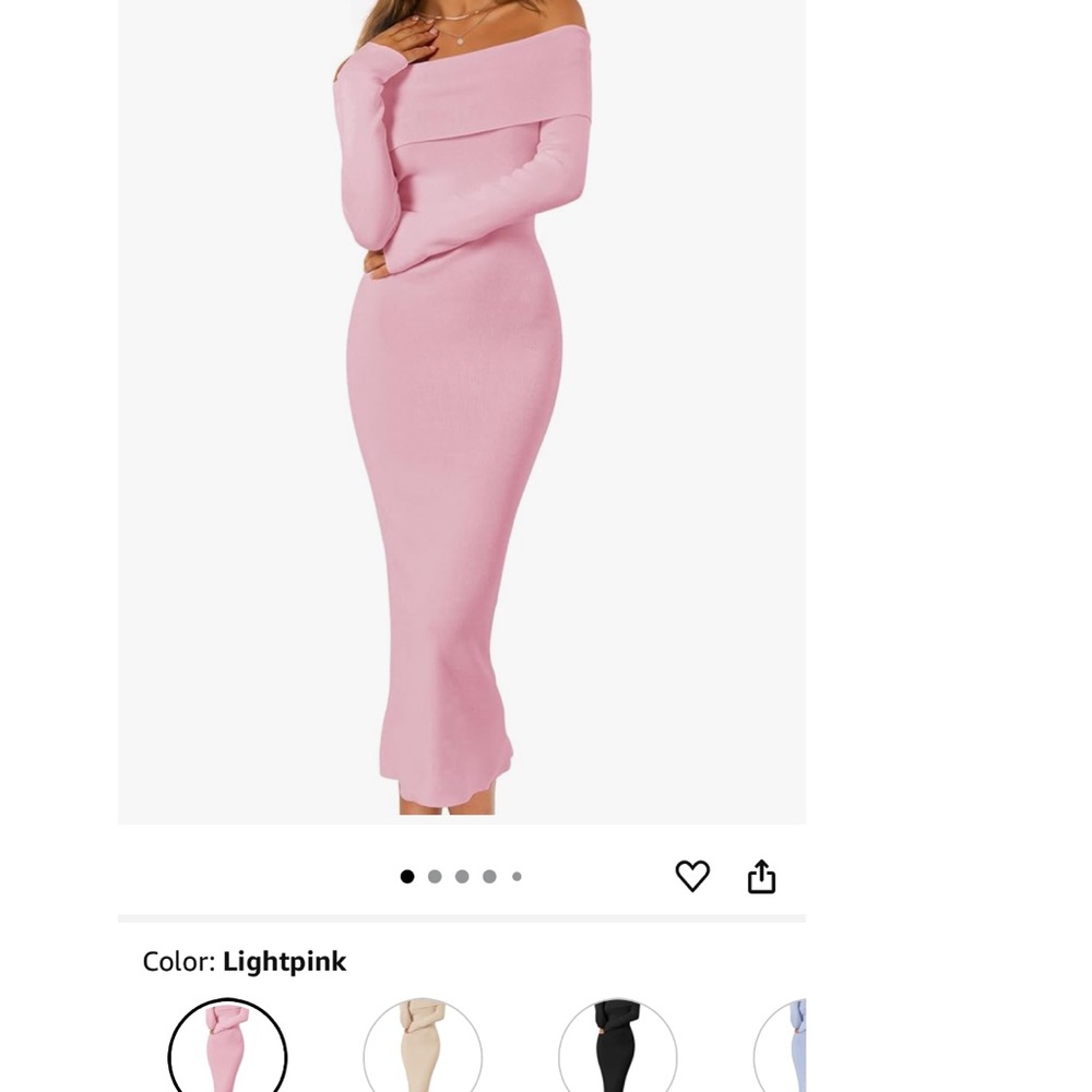 Light Pink Off-Shoulder Dress